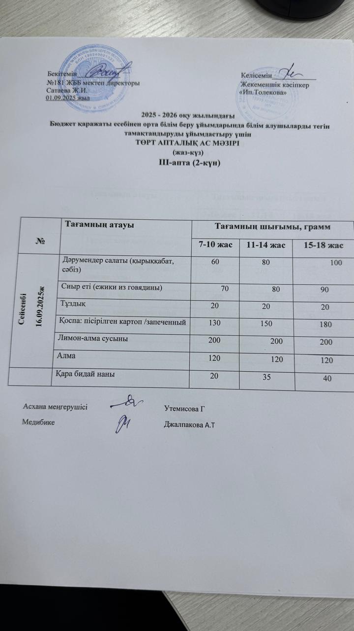 Ас мәзірі 16.09.2025