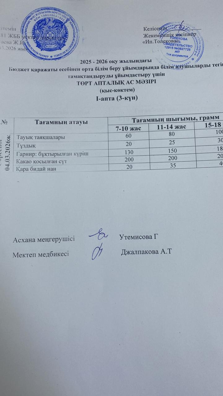 Ас мәзірі 04.03.2026